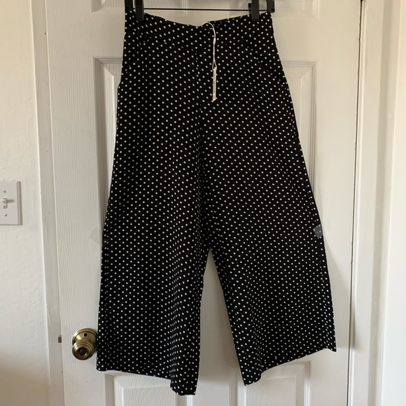 Max studio is polka dot wide leg cropped pants - Picture 5 of 8